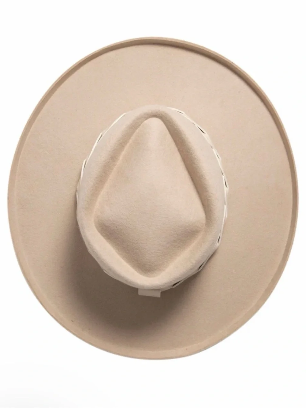 NWT San Diego Hat Company Womens One Size Beige Wool Felt Adjustable Fedora Hat